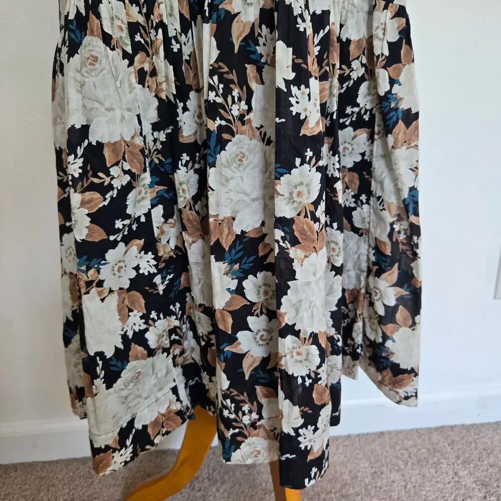Abercrombie & Fitch Womens Floral Maxi Dress Low Back Boho Summer Resort XS